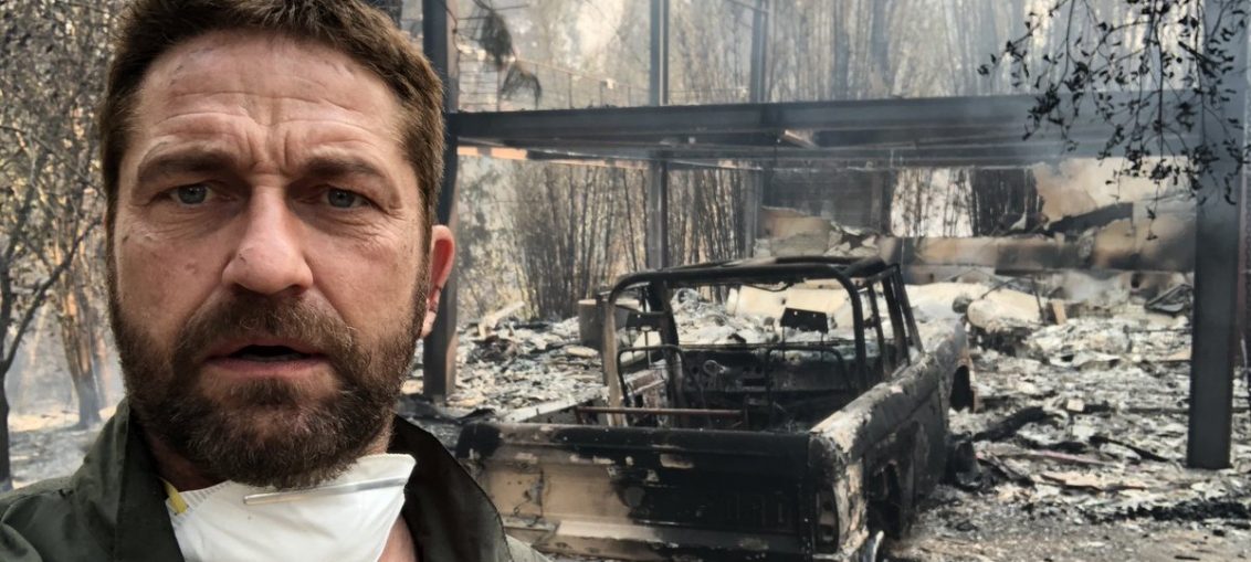 Филмовата звезда Джерард Бътлър е един от потърпевшите от пожарите