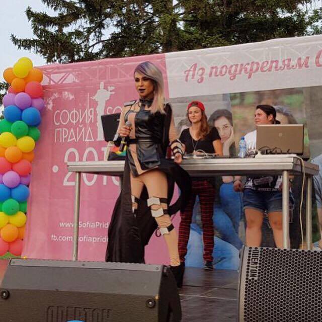 Костадин като Поли Генова на Sofia Pride 2016